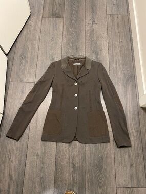 Jil Sander Brown Casual 3 Button Blazer Size 2/4